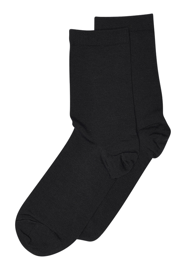 Wool/Cotton Socks (12-76727-0-8) - Black