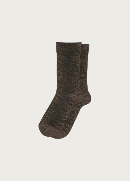 Ulla Glitter Socks (12-79740-0541) - Dark Brown