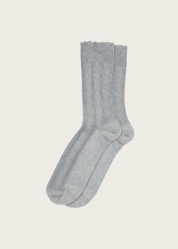 Julia Glitter Socks (12-59542-4222) - Stone Blue