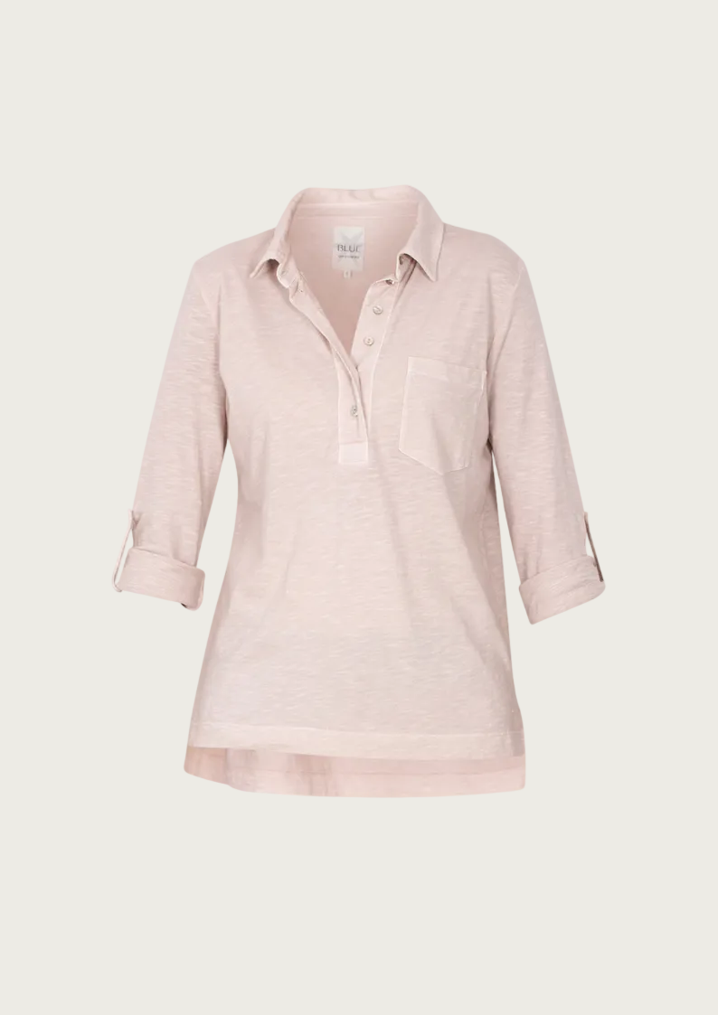 Latina Polo Tee - Soft Rose
