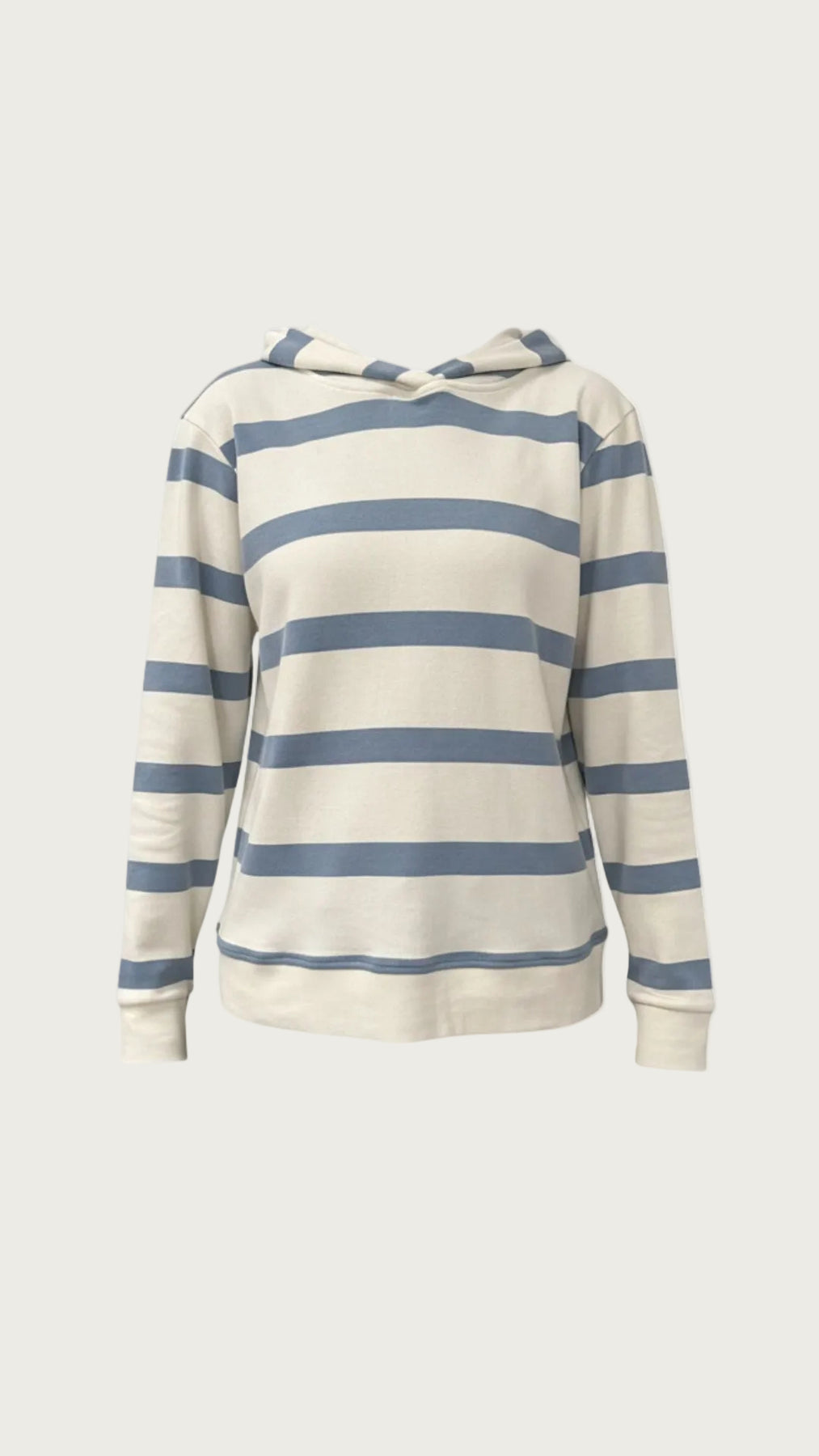 Jodi Hoodie - Ecru w/Dark Skyblue