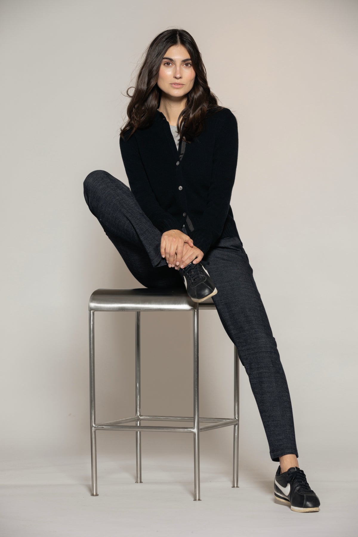 Grace Wooljersey Trousers - Black