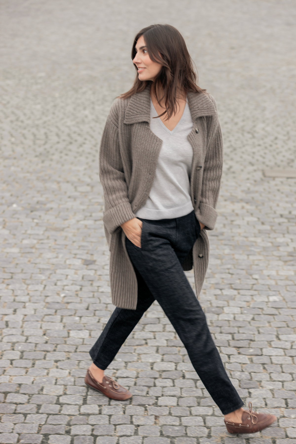 Florence Light Merino Tee - silvergrey melange