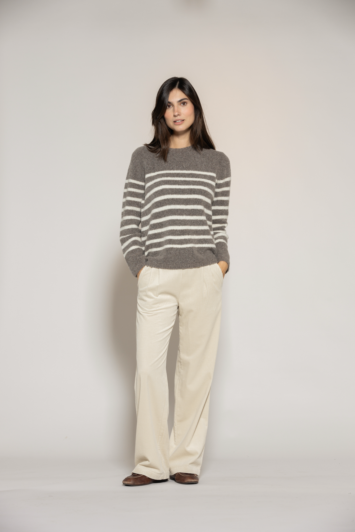 Gillian Corduroy Trousers - Almond