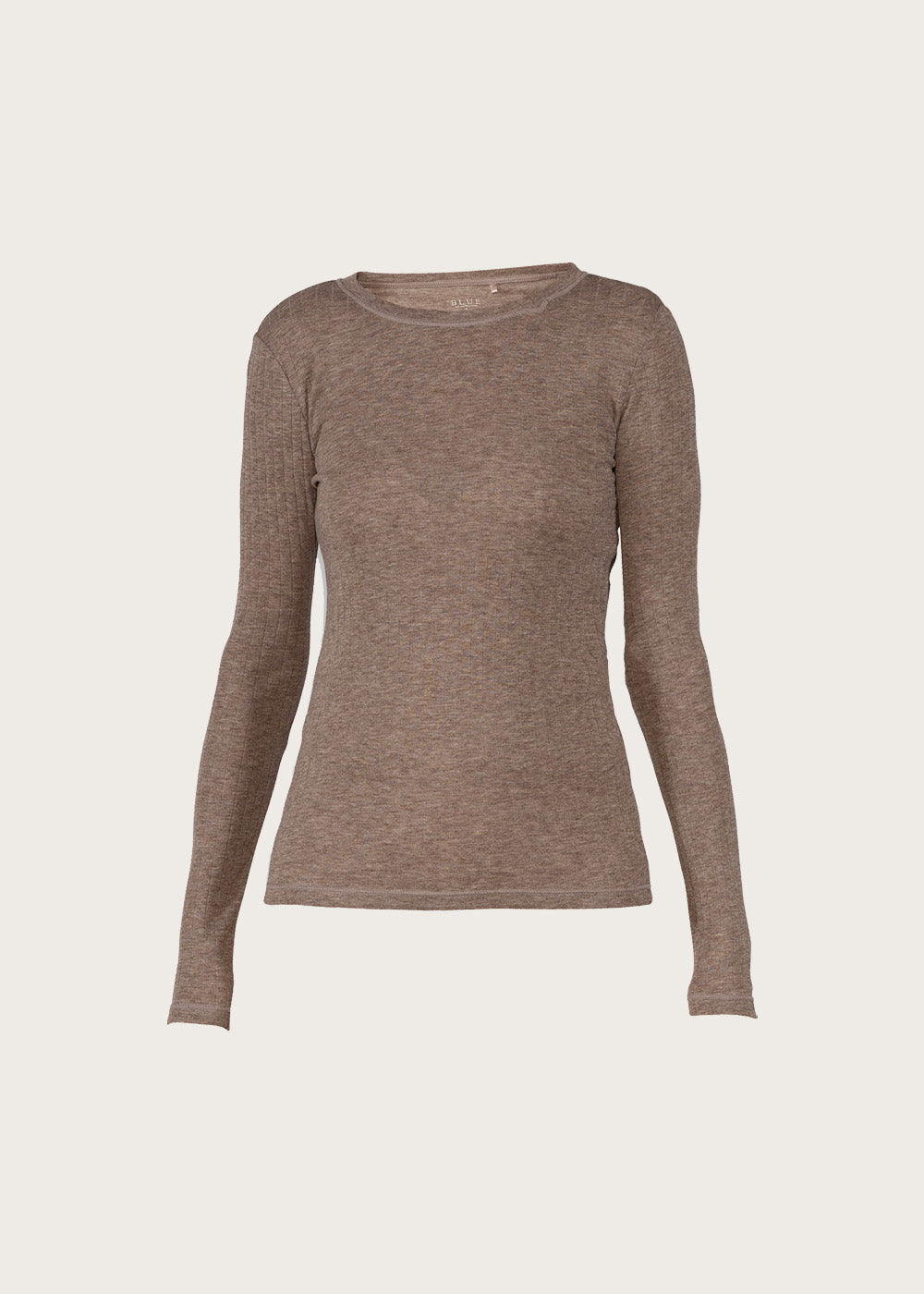 Gunver Rib Tee - Coffee Melange