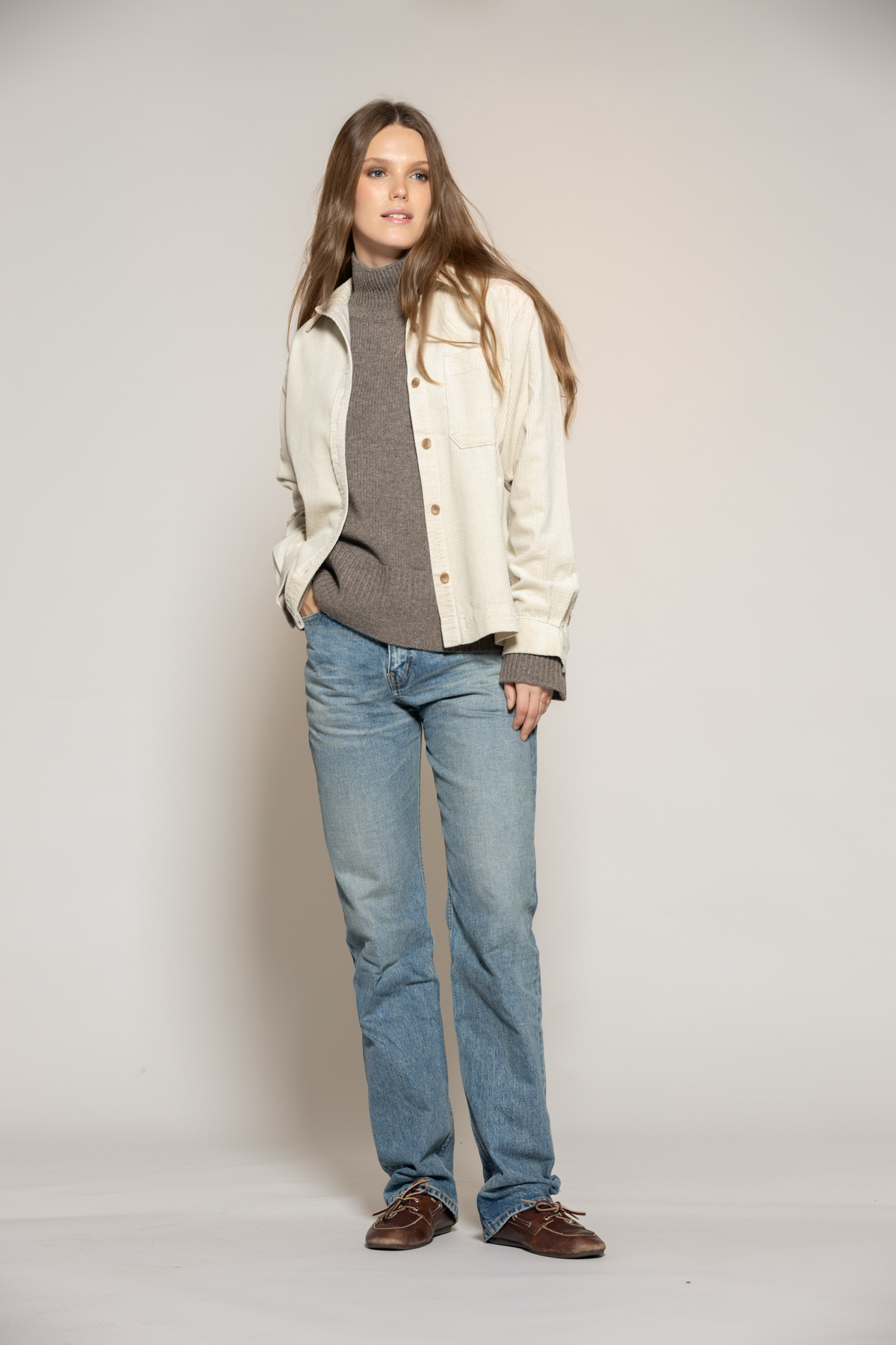 Gas Corduroy Shirt - Almond
