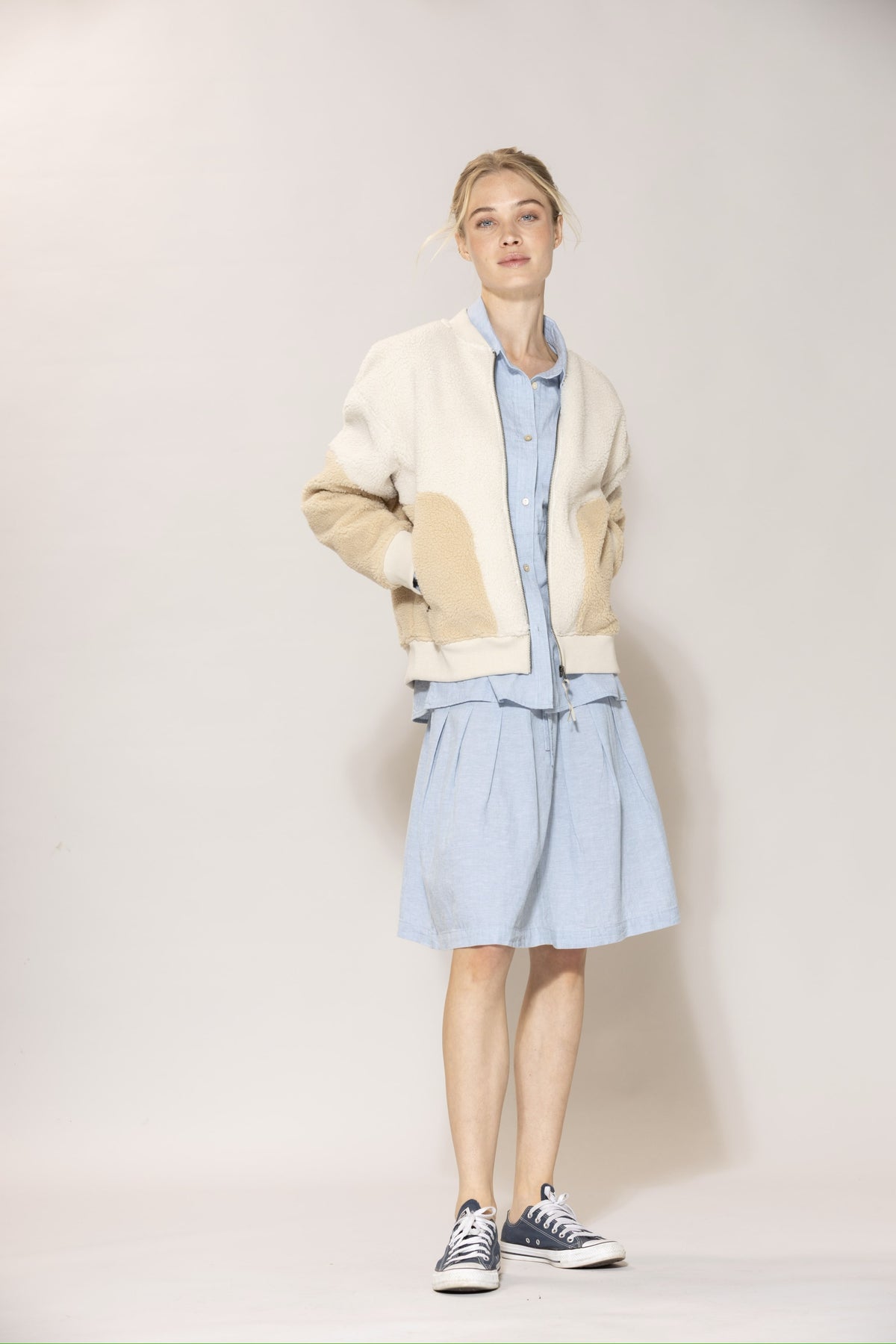 Lana Teddyfleece Jacket - Cream w/Nature