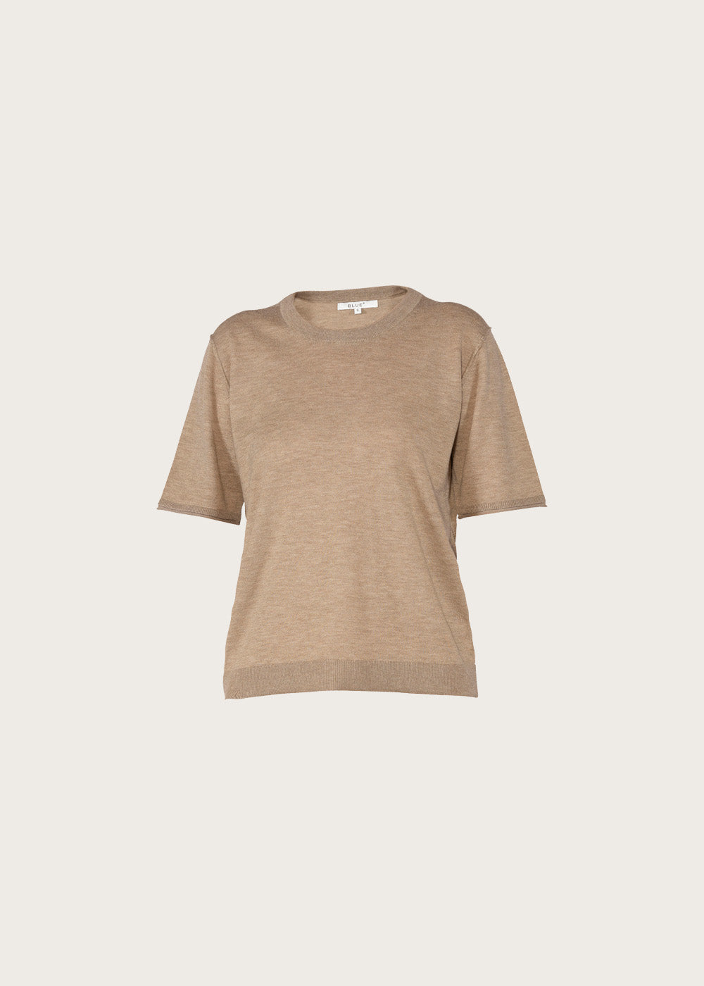 Fryd Merino Tee - Beige Melange