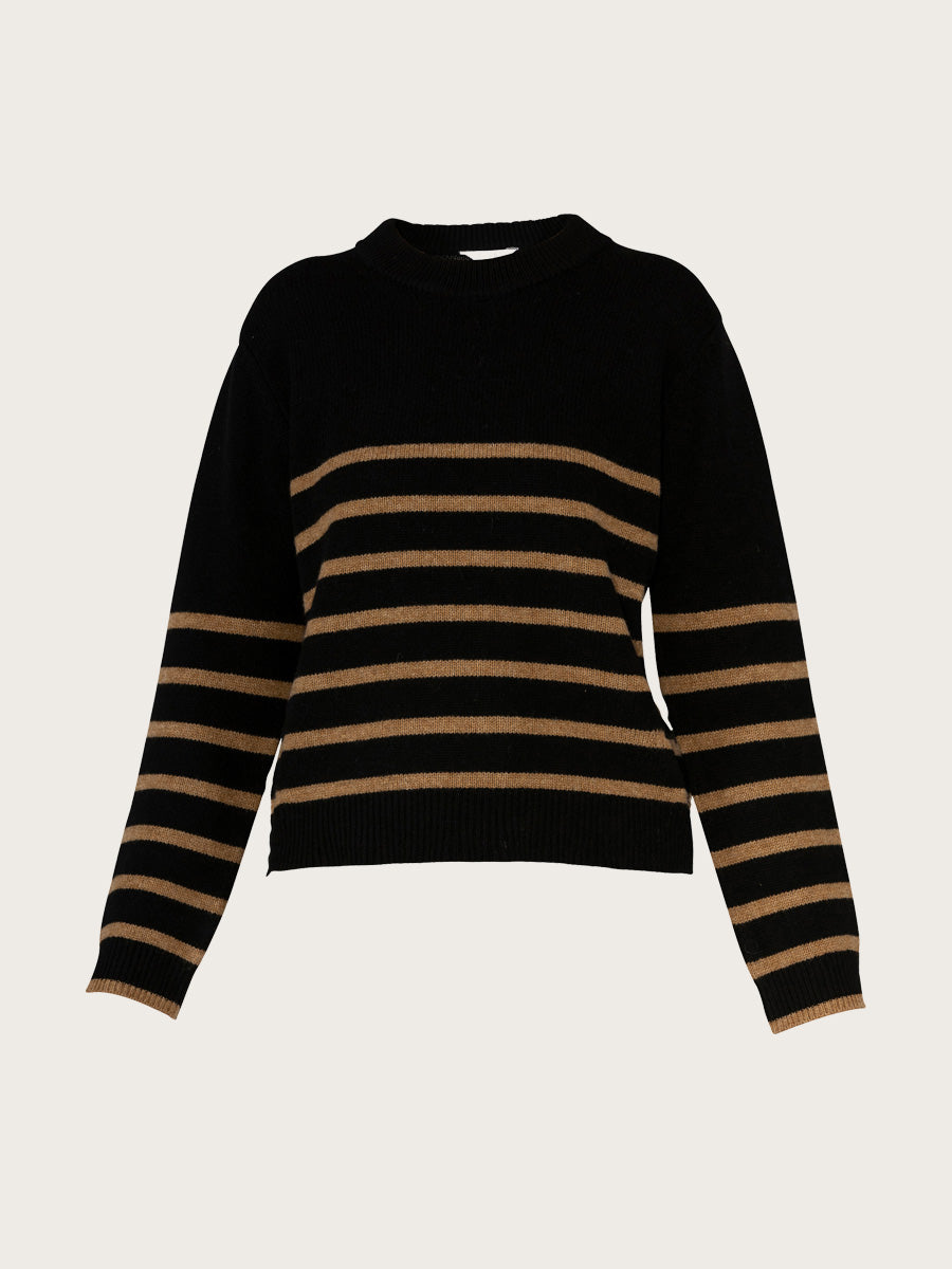 Myrna Knit - Black w/Walnut