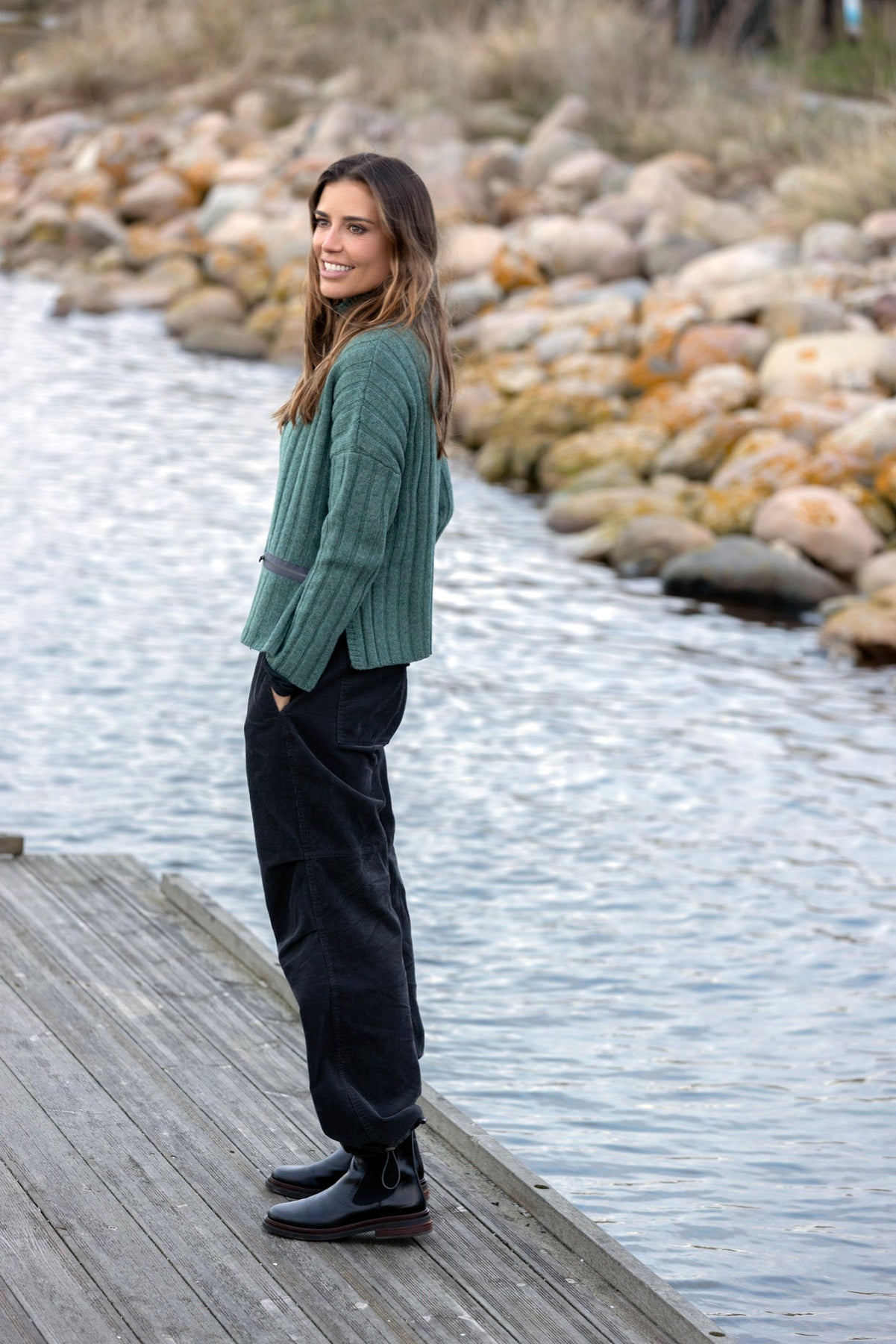 Melodi Cardigan - Evergreen Melange