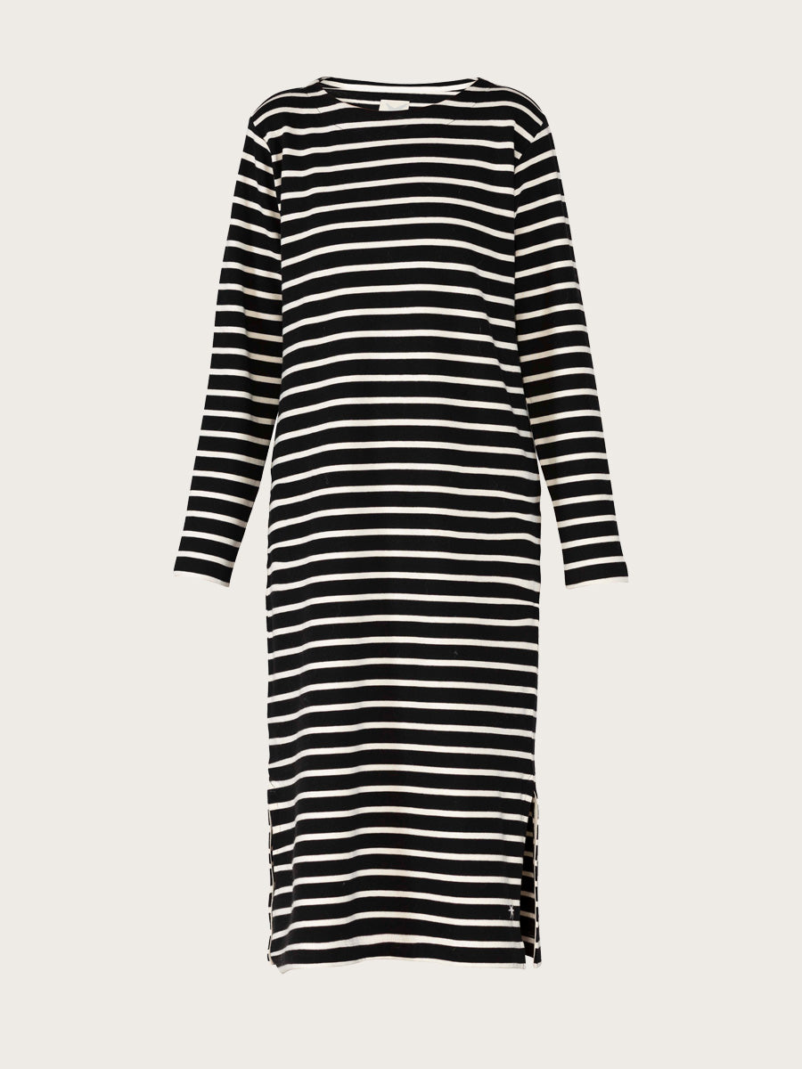 Mildred Dress - Black w/Cream