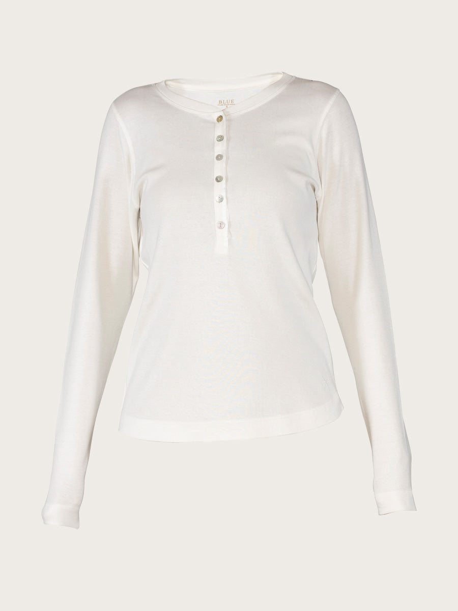 Madeline Rib Blouse - Milk