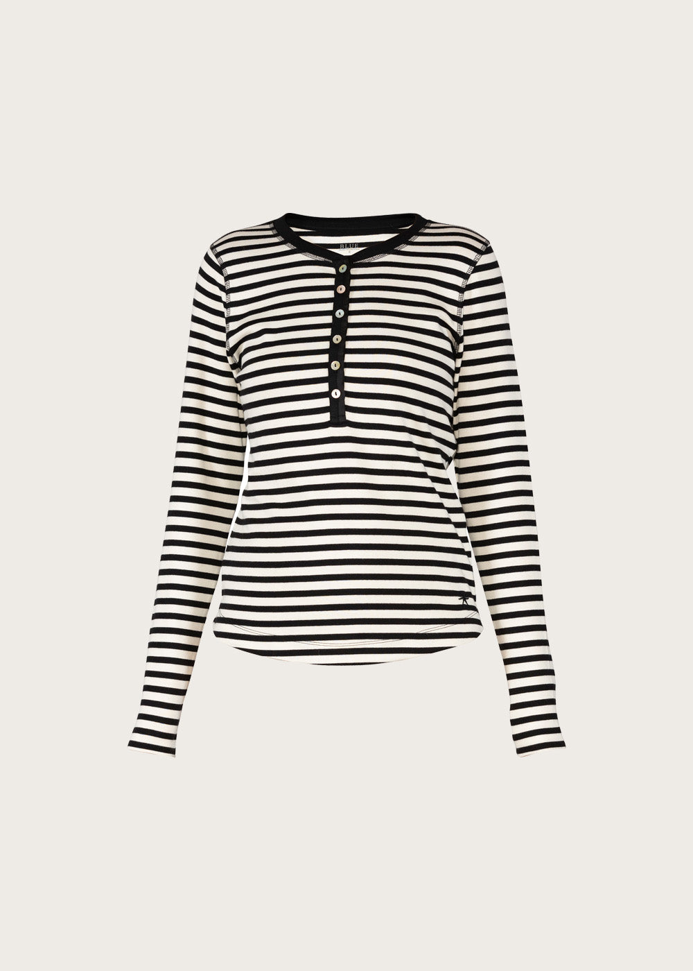 Majbritt Blouse - Black w/Cream