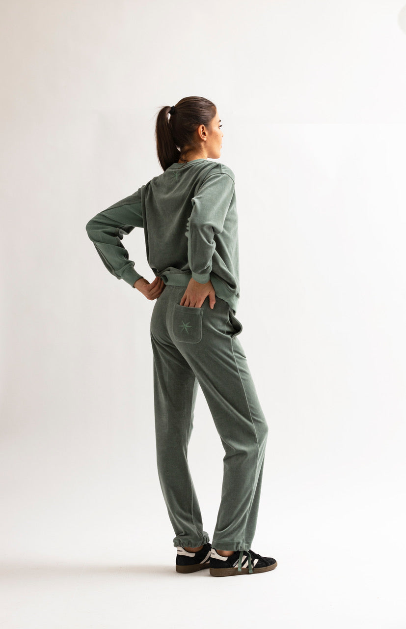Manning velvet blouse - deep ocean