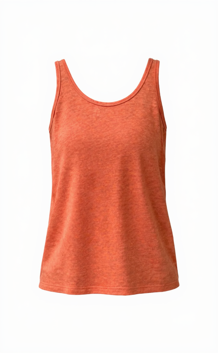 Doris linen Top - Dusty Orange