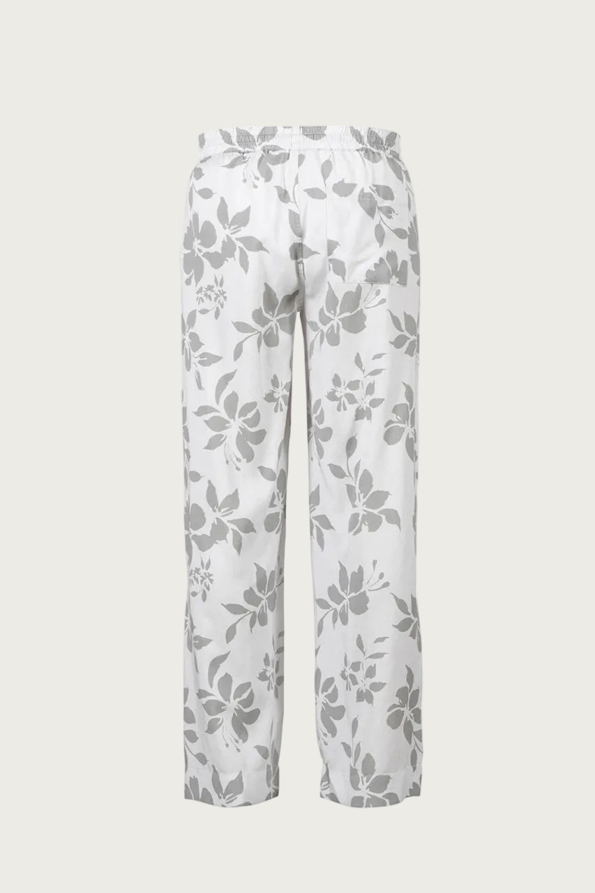 Anisette Flower Print Trousers - Ultimate Grey