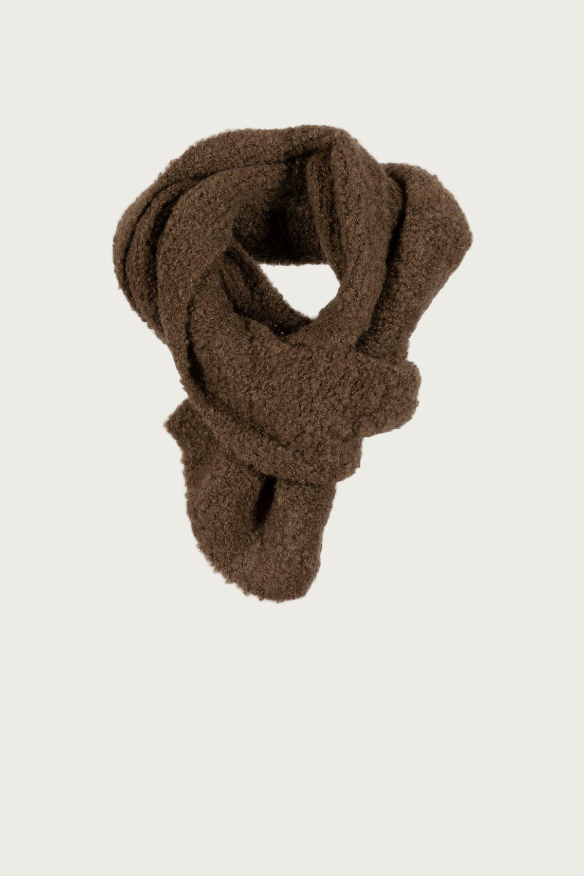 Cabena Boucle Knit Scarf - Hunter Green