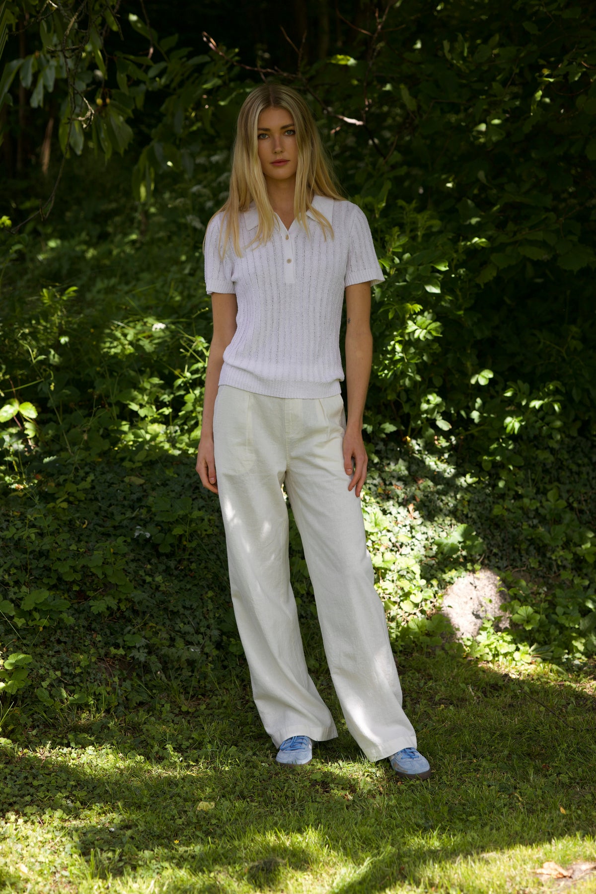 Dacia Polo Knit - White