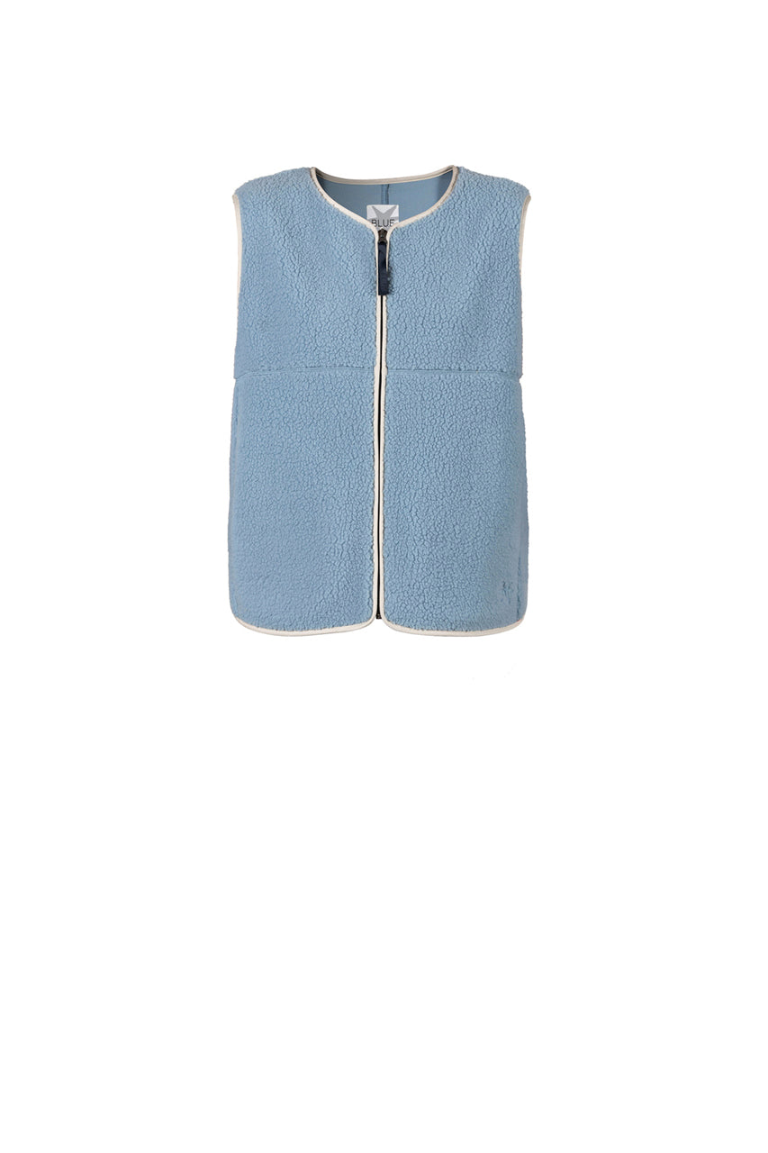 Dagmar Teddyfleece Vest - Dusty Sky Blue
