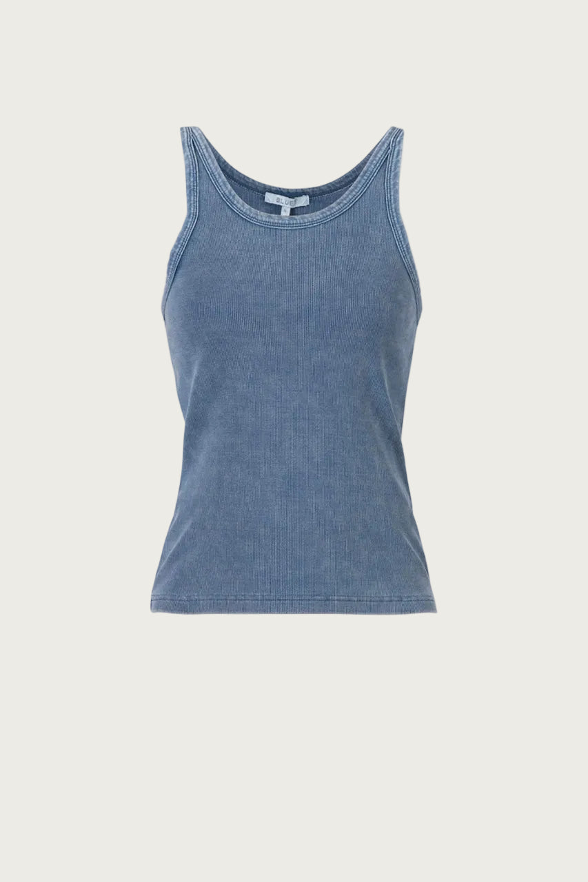 Delia Denim Tank Top - Denim Blue