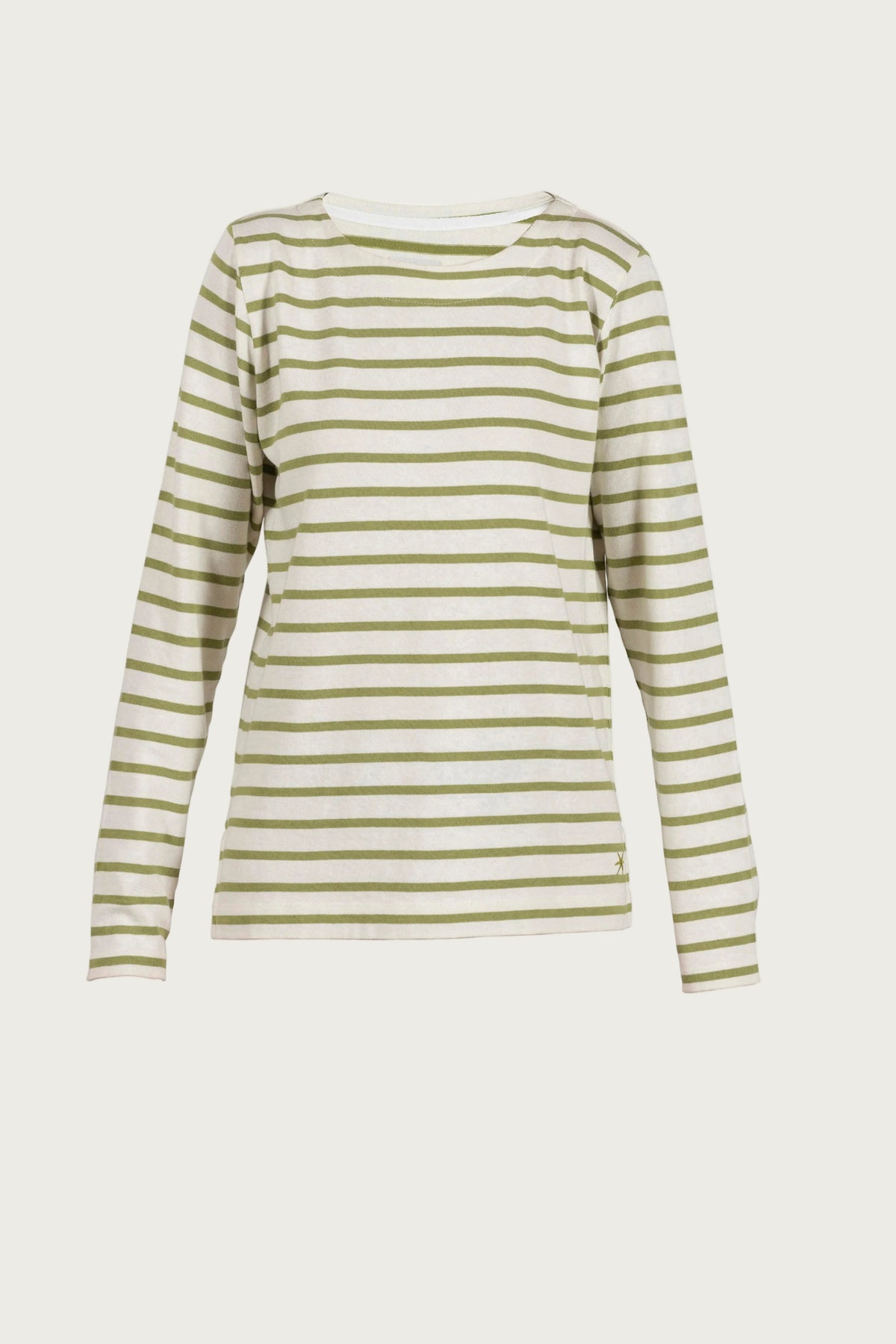 Donna Blouse - Ecru/Moss