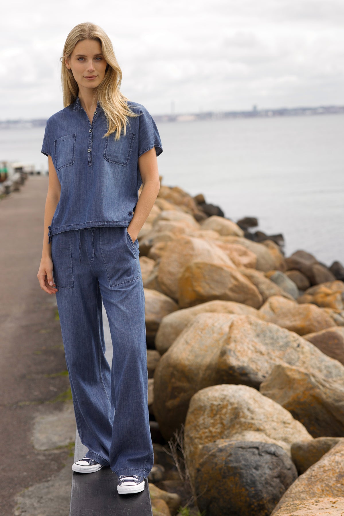 Dux tencel Shirt - Denim Blue