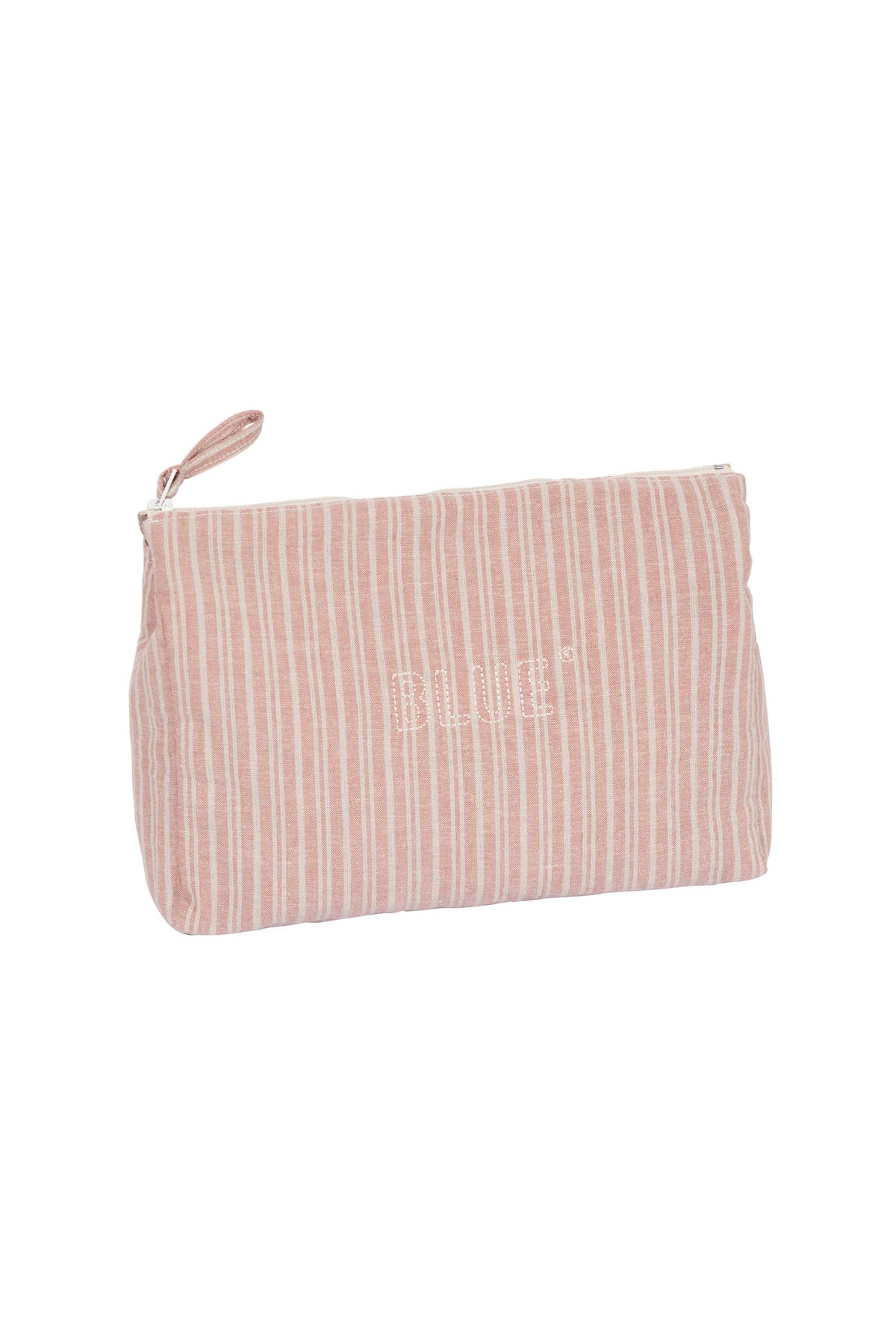 Ellen Striped Clutch - Deep Rose/Chalk