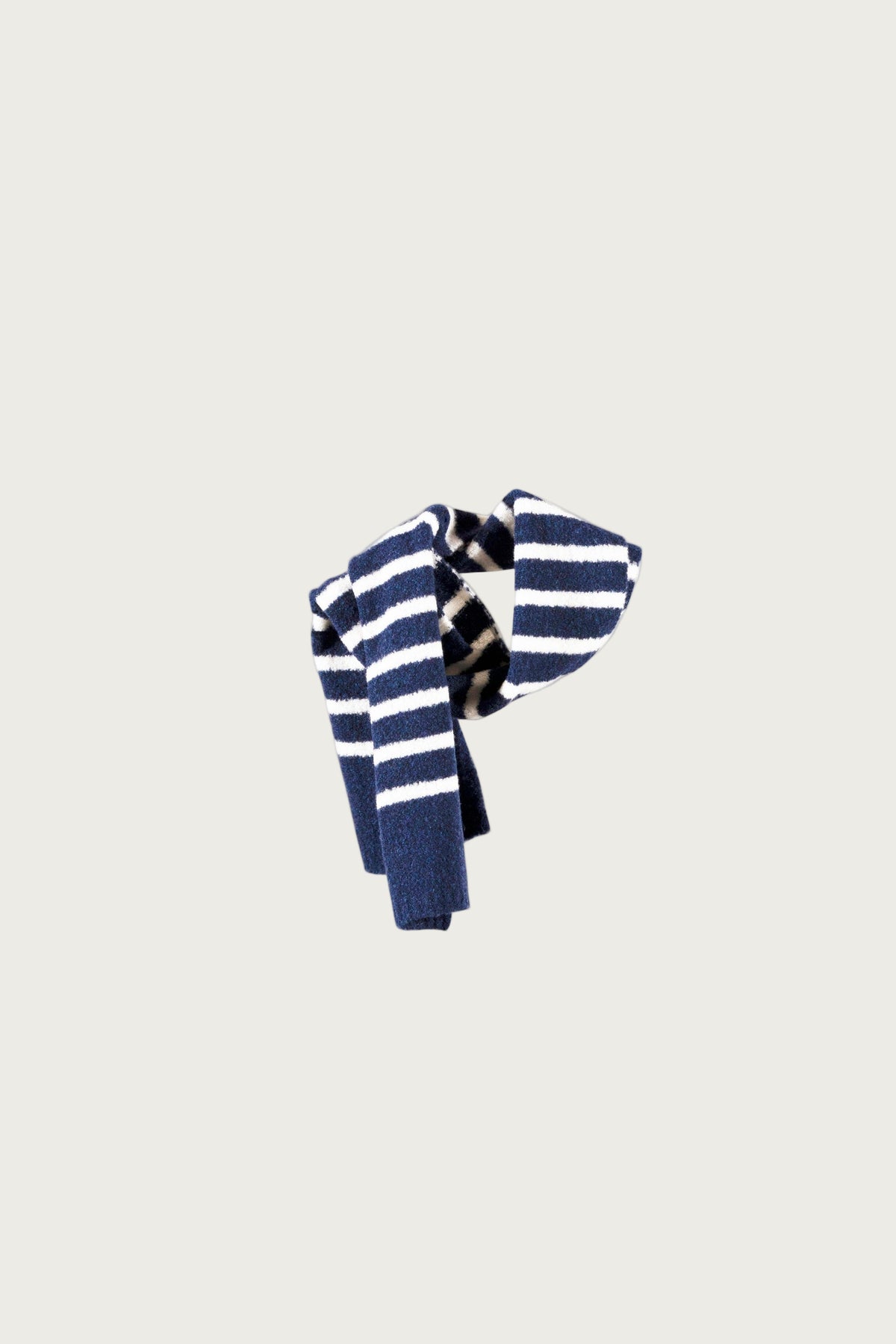 Fannylou Bouclé Knit Scarf - Bright Navy/Cream