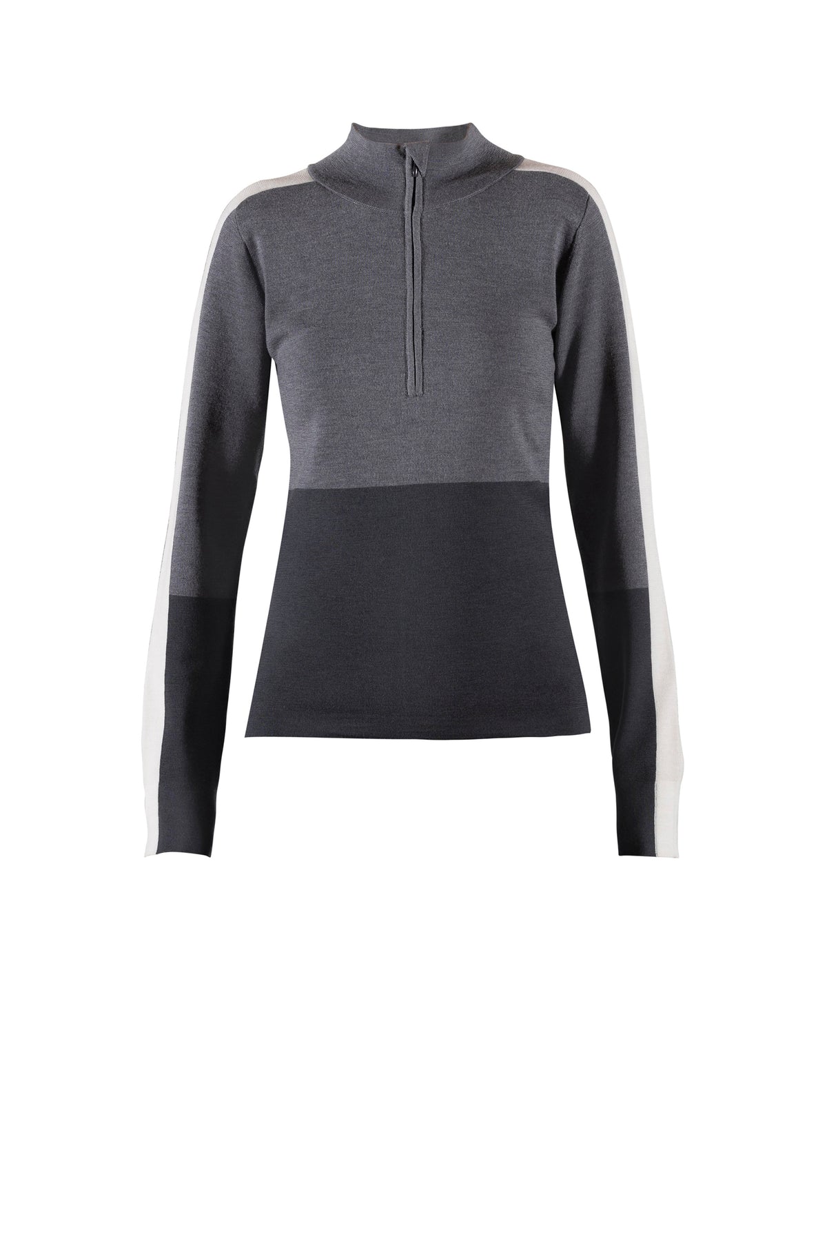 Fleur Merino 1/2 Zip Knit - Iron grey