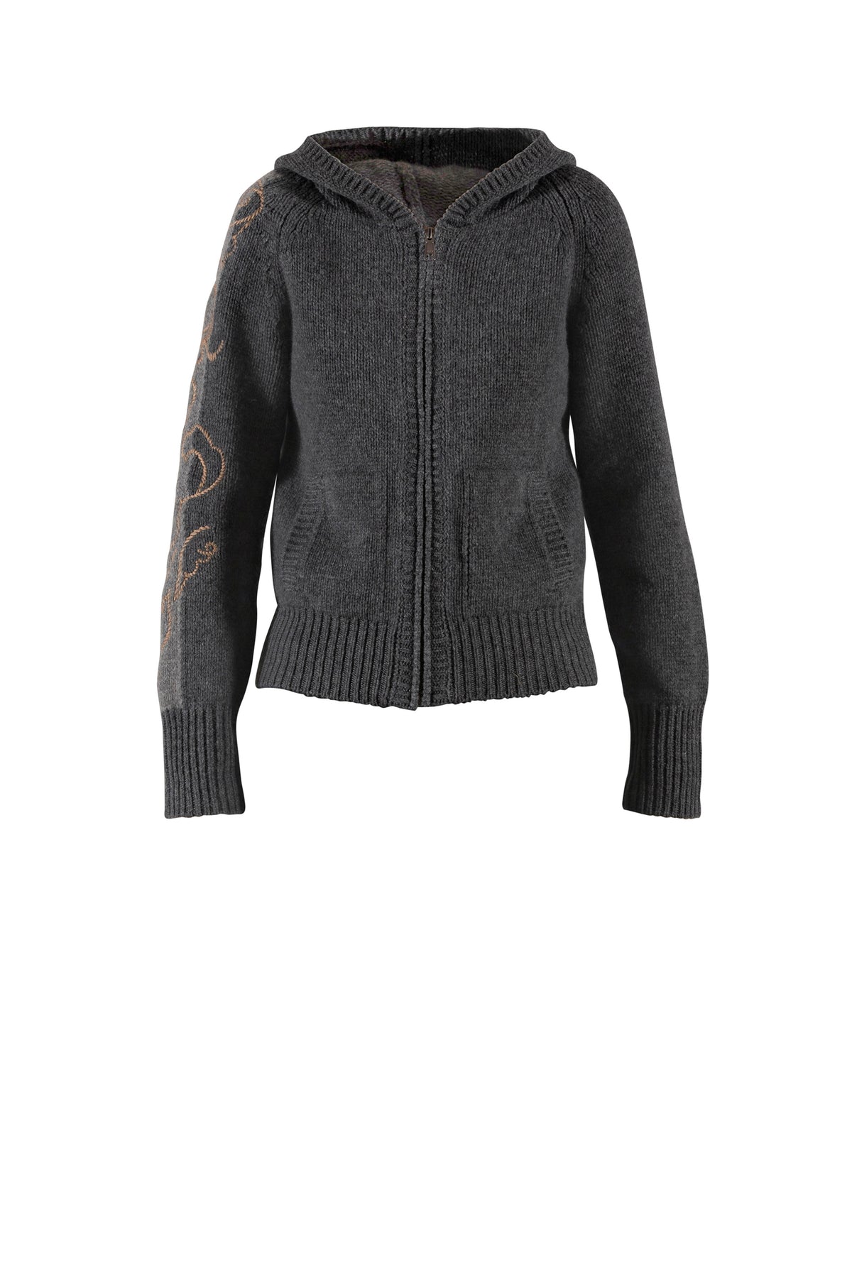 Florentina Lambswool Knit Cardigan - Iron Grey Melange