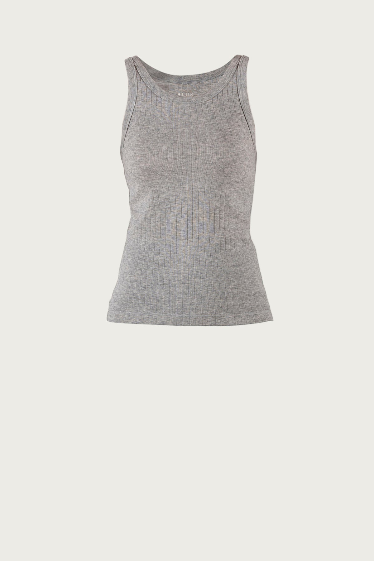 Gudrun Wool Rib Tank Top - Silver Grey Melange
