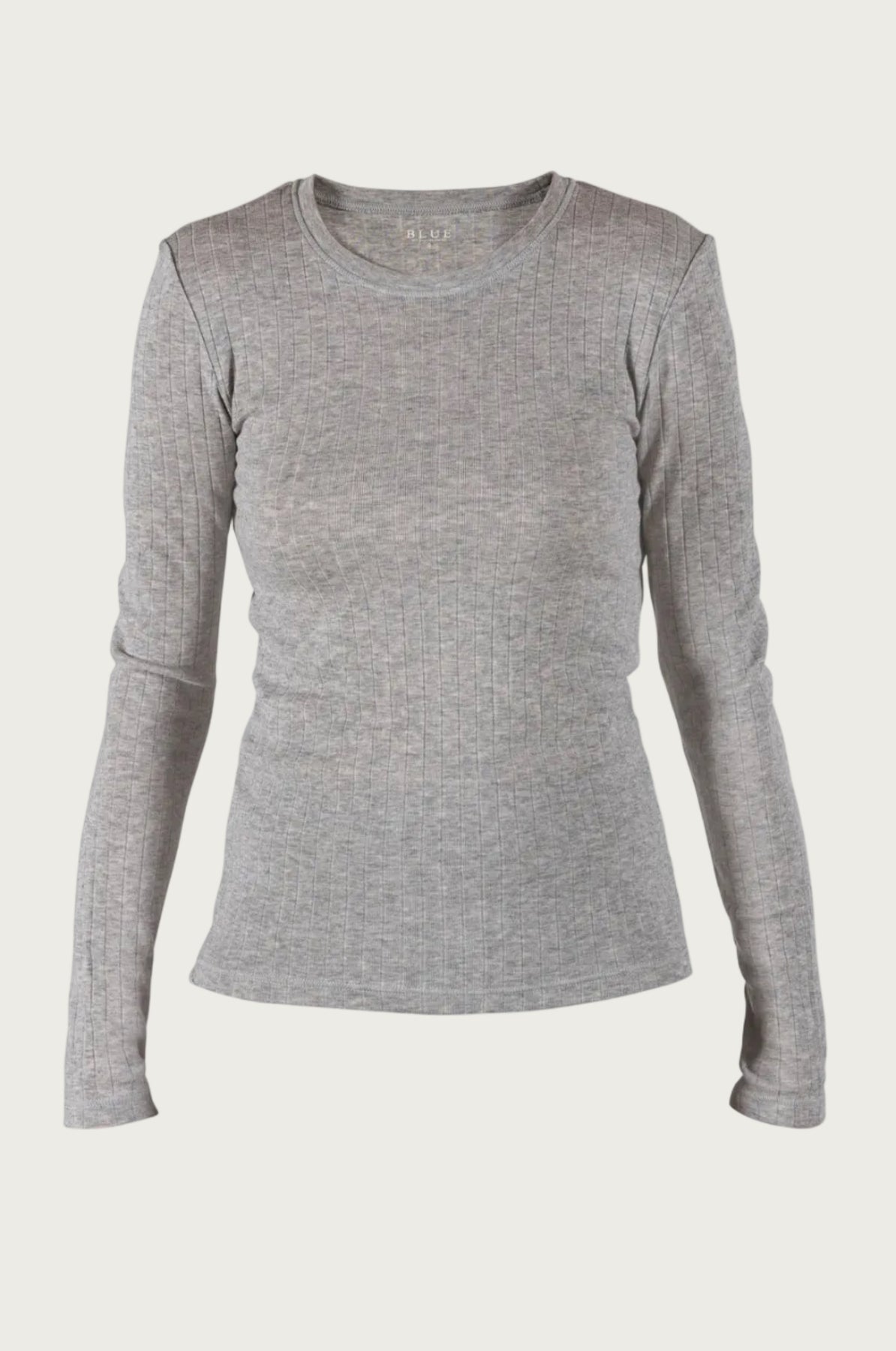 Gunver Rib Tee - Silvergrey Melange