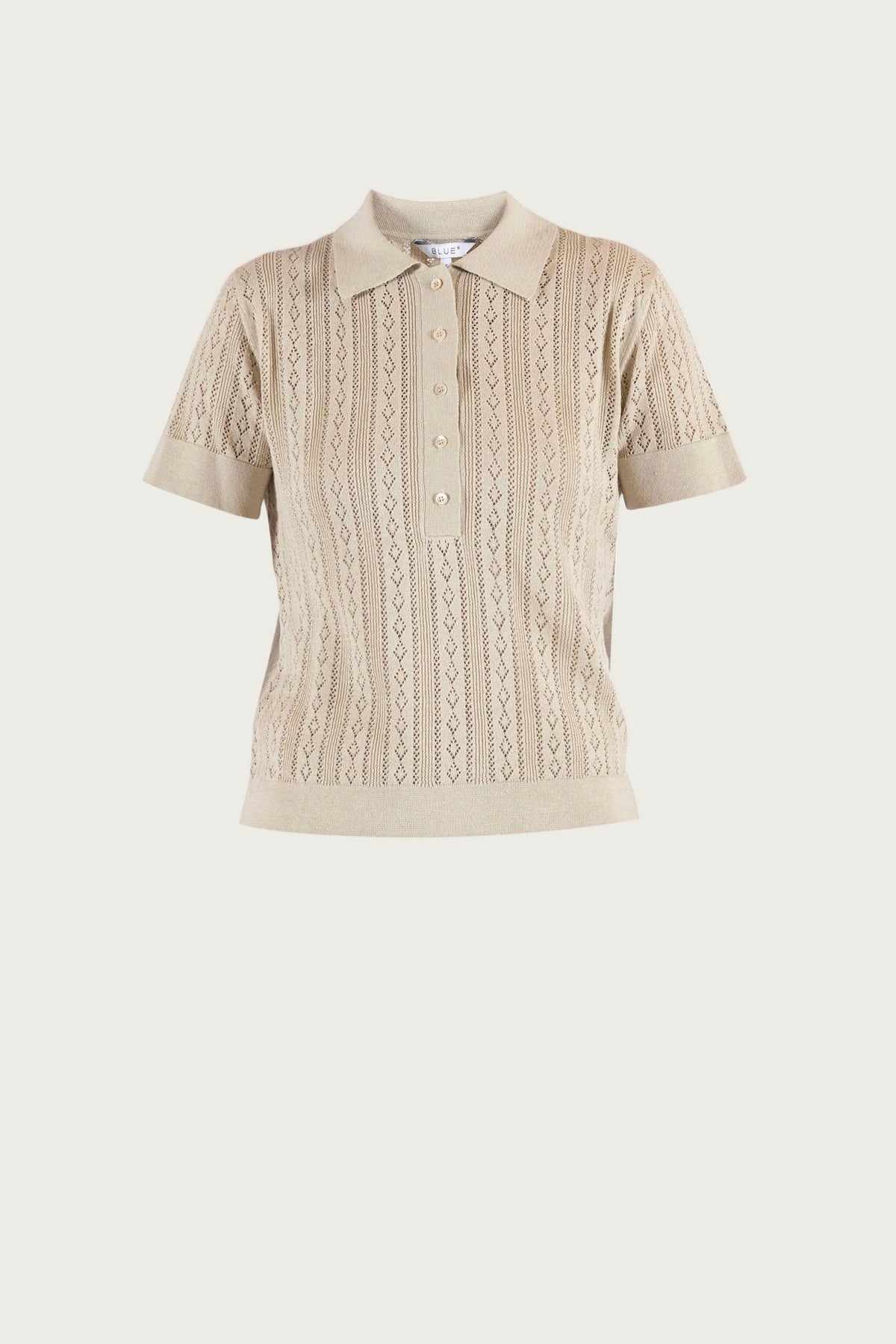 Lina Polo Tee - Chalk-Melange