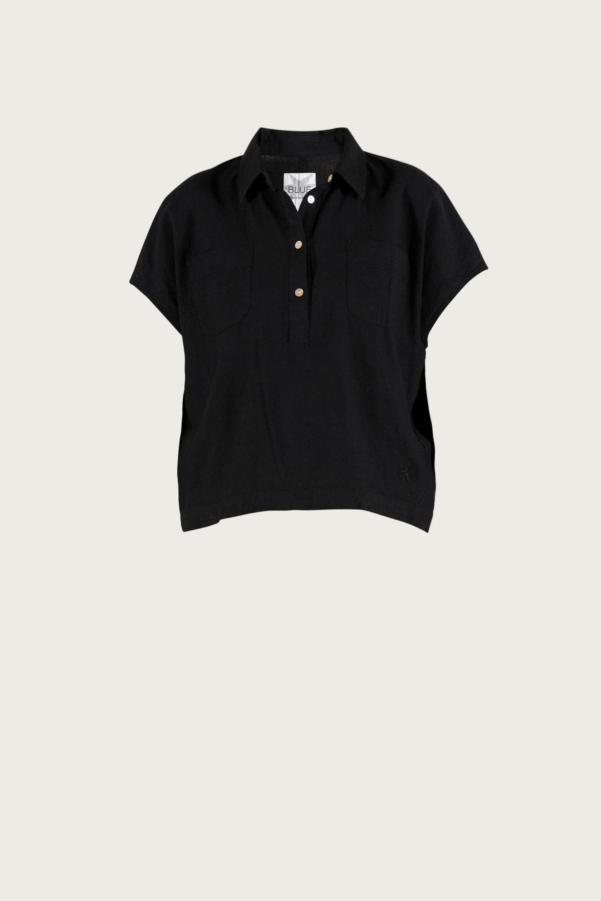 Lisbeth short linen Shirt - Black