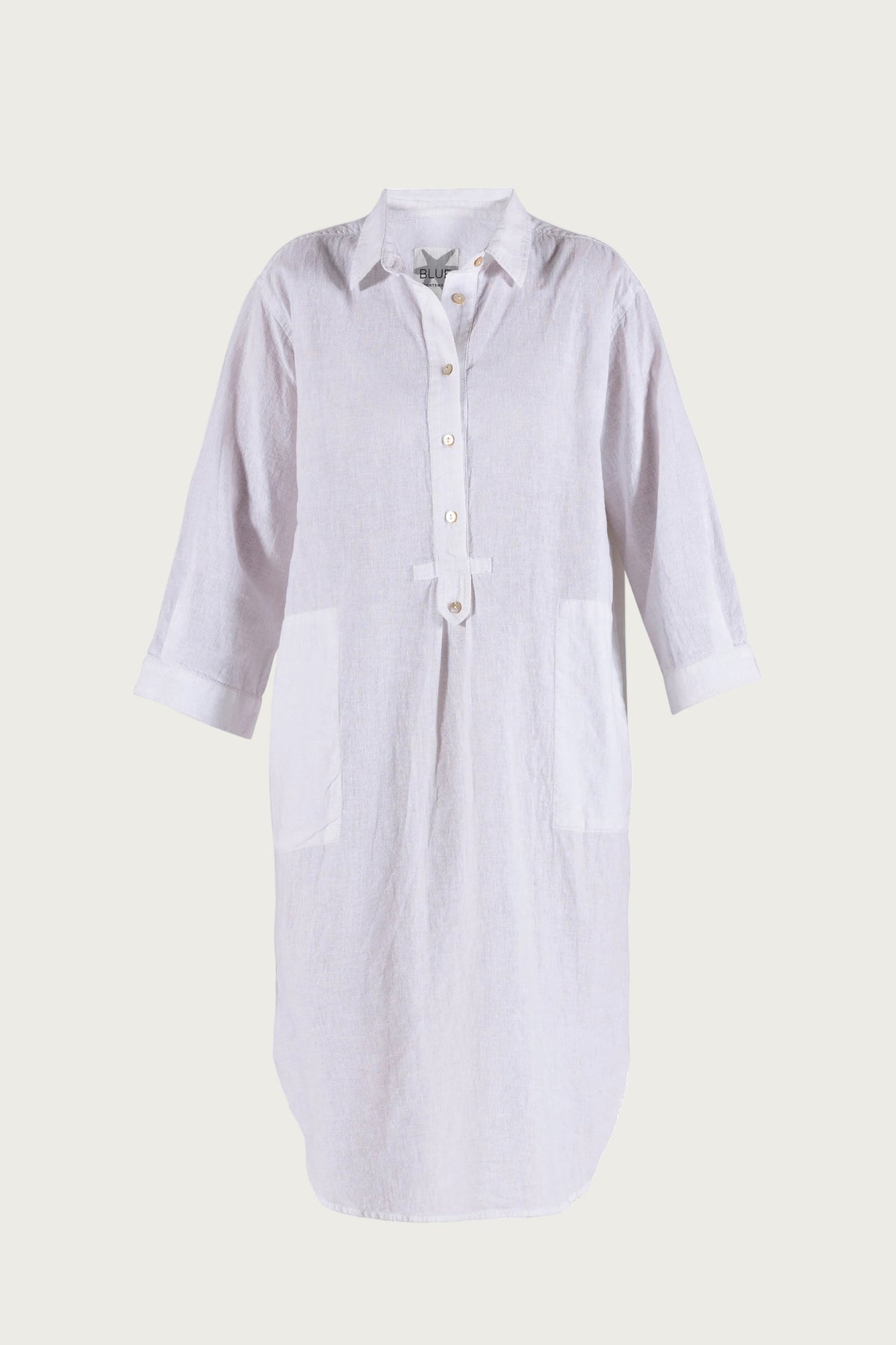 Liv linen Shirt Dress - White