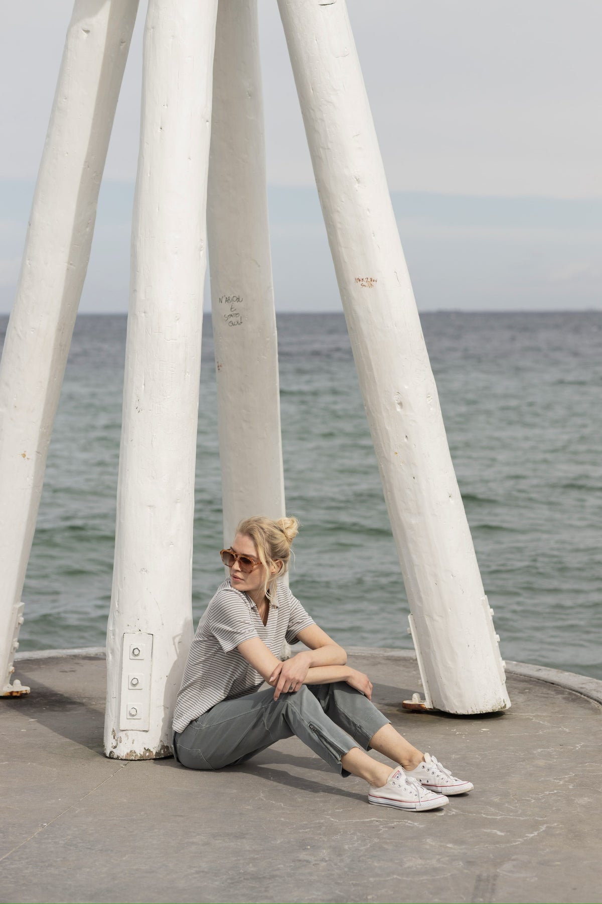 Jannie Vintage Sweat Trousers - Silver Pine