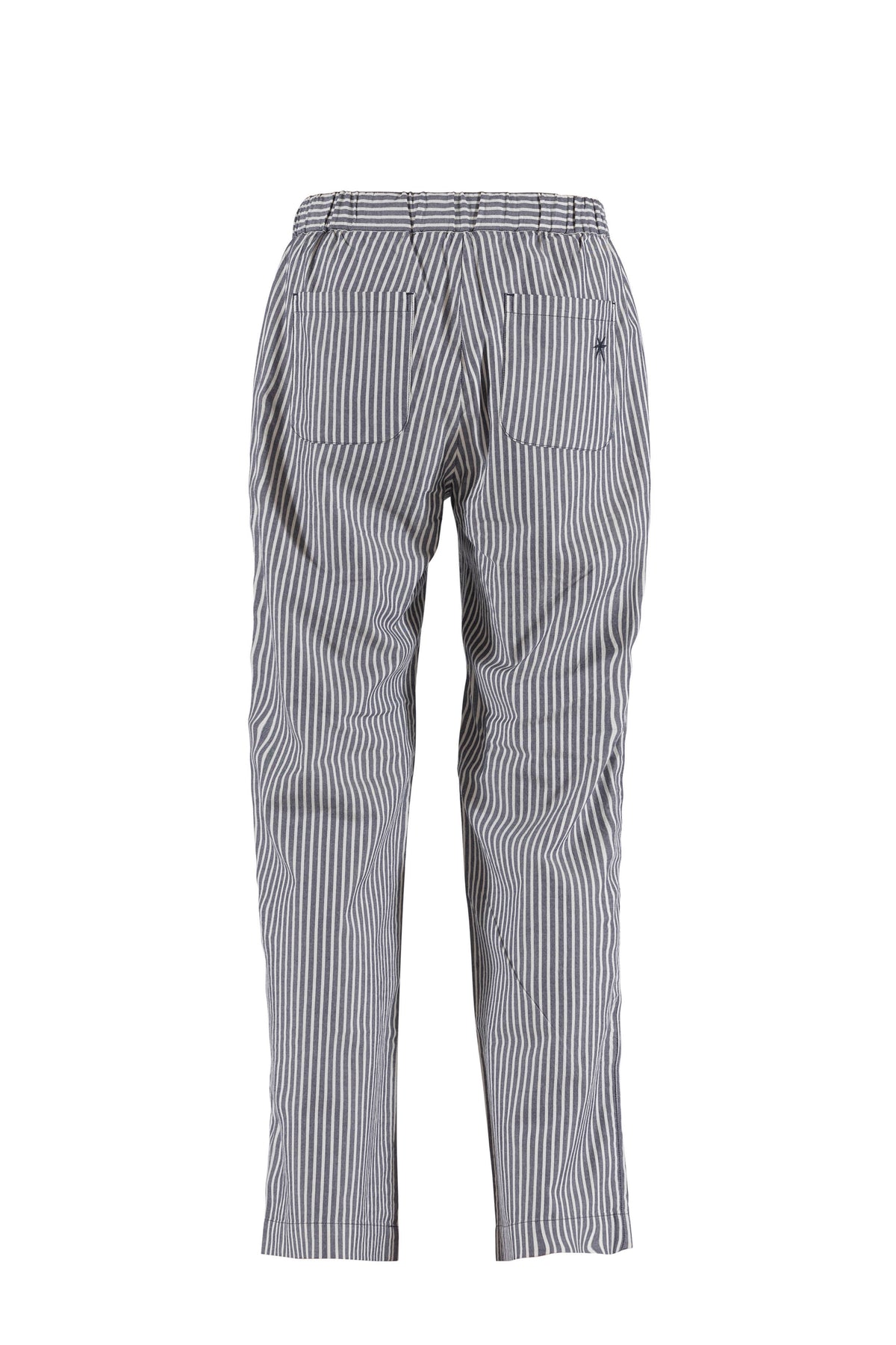 Salina pants indigo/ecru striped