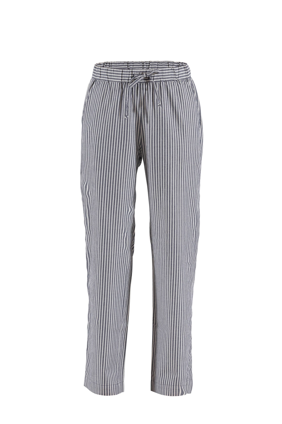 Salina pants indigo/ecru striped