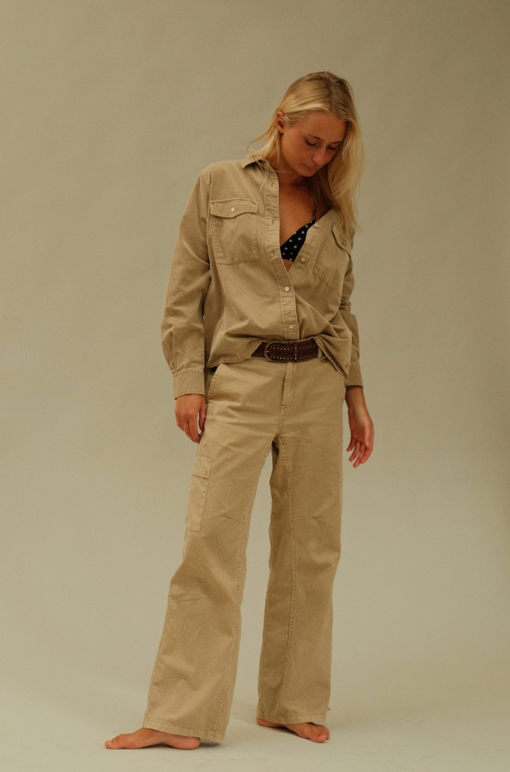 Minnie Corduroy Shirt - Beige