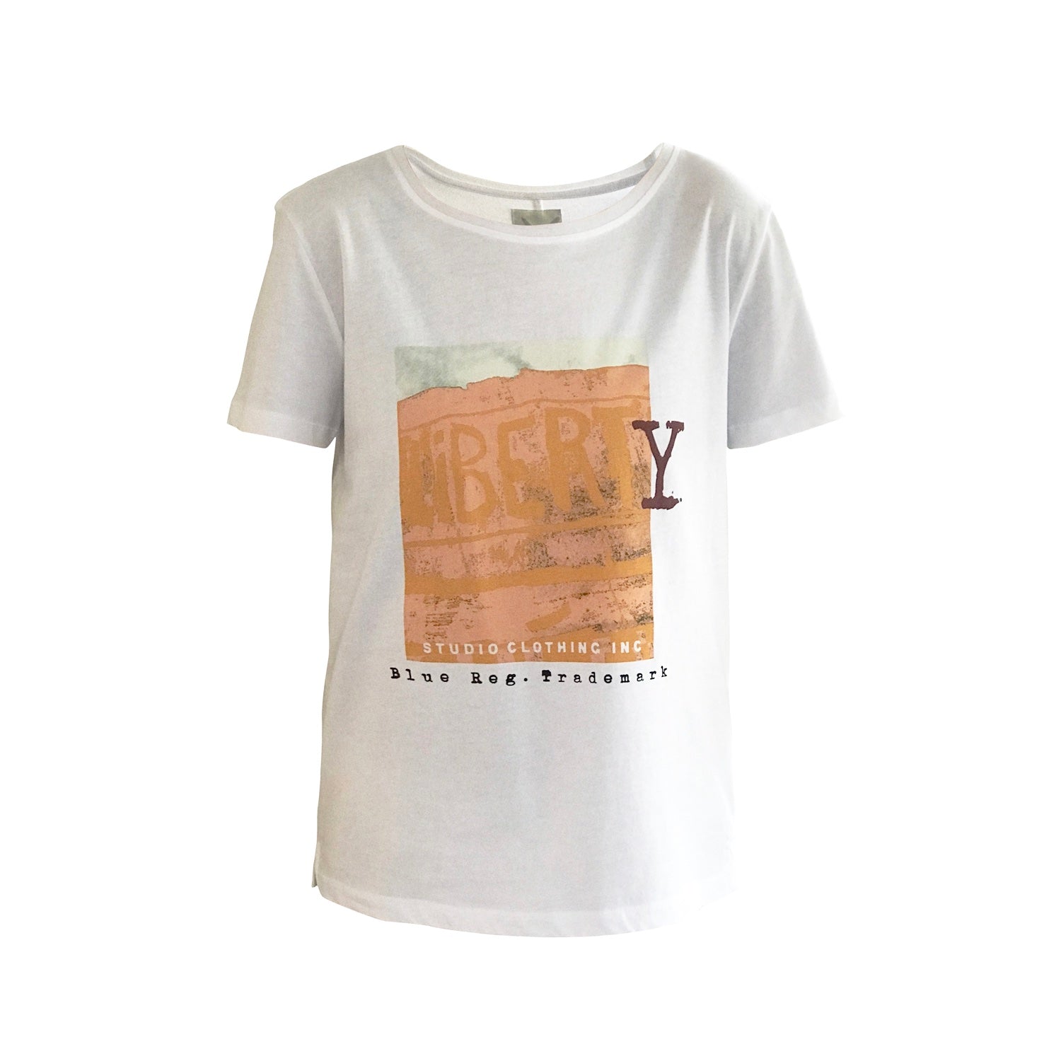 Darwin SS Print Tee White Blue Sportswear