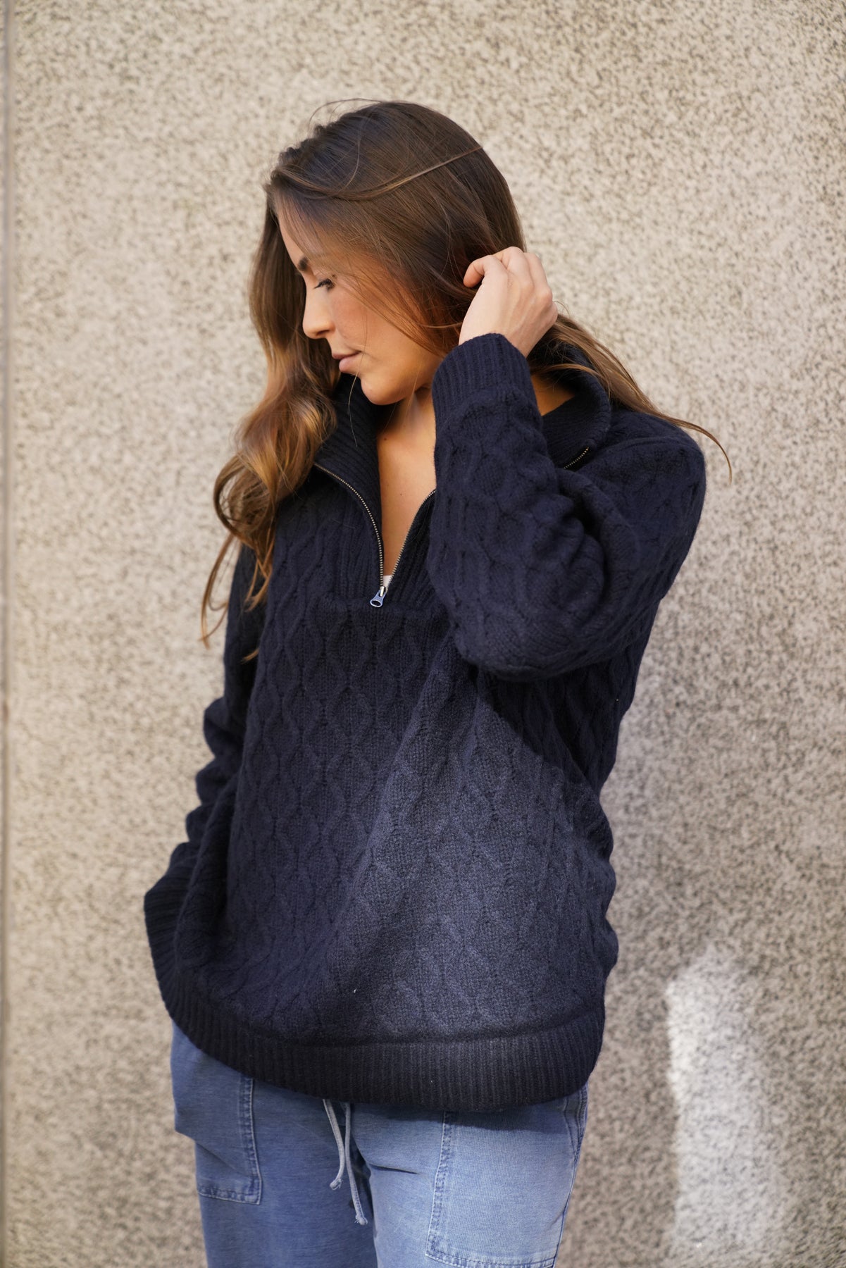 Frances Windbreaker - New Navy