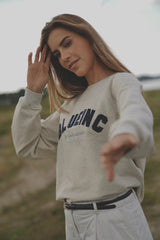 Christa Logo Crewneck Sweat - Chalk Melange