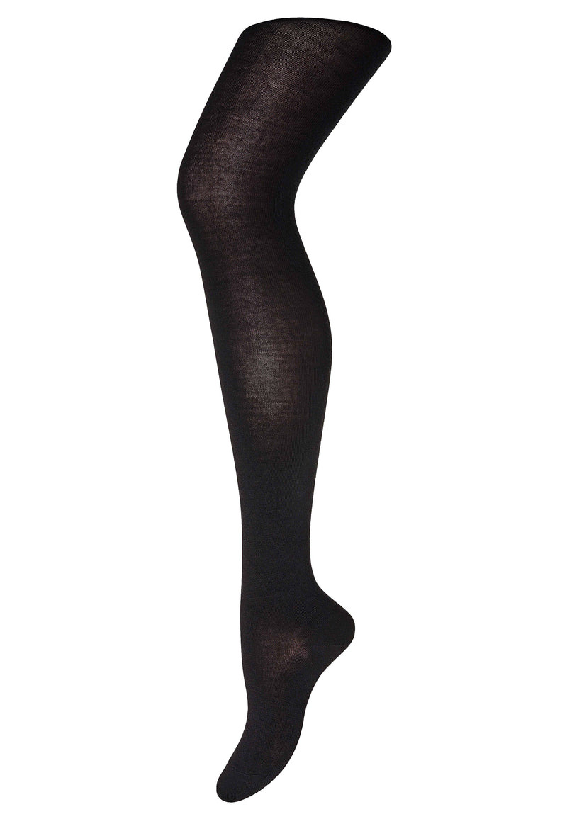 Wool/silk Tights - Black (12-39507-8)