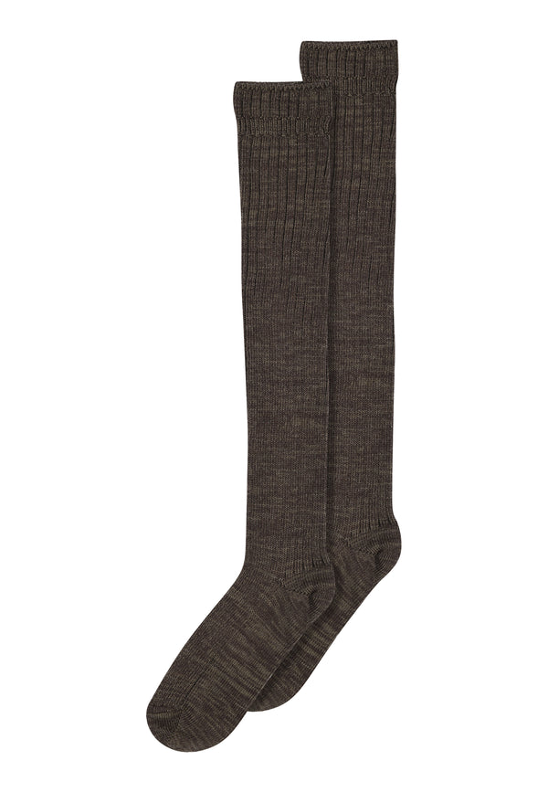 Megan Knee Socks - Brown Melange (12-69508-351)