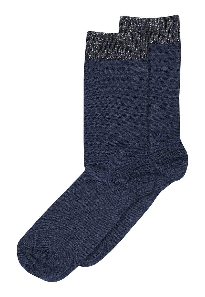 Wool/Silk Socks - Deep Navy (12-79613-590)