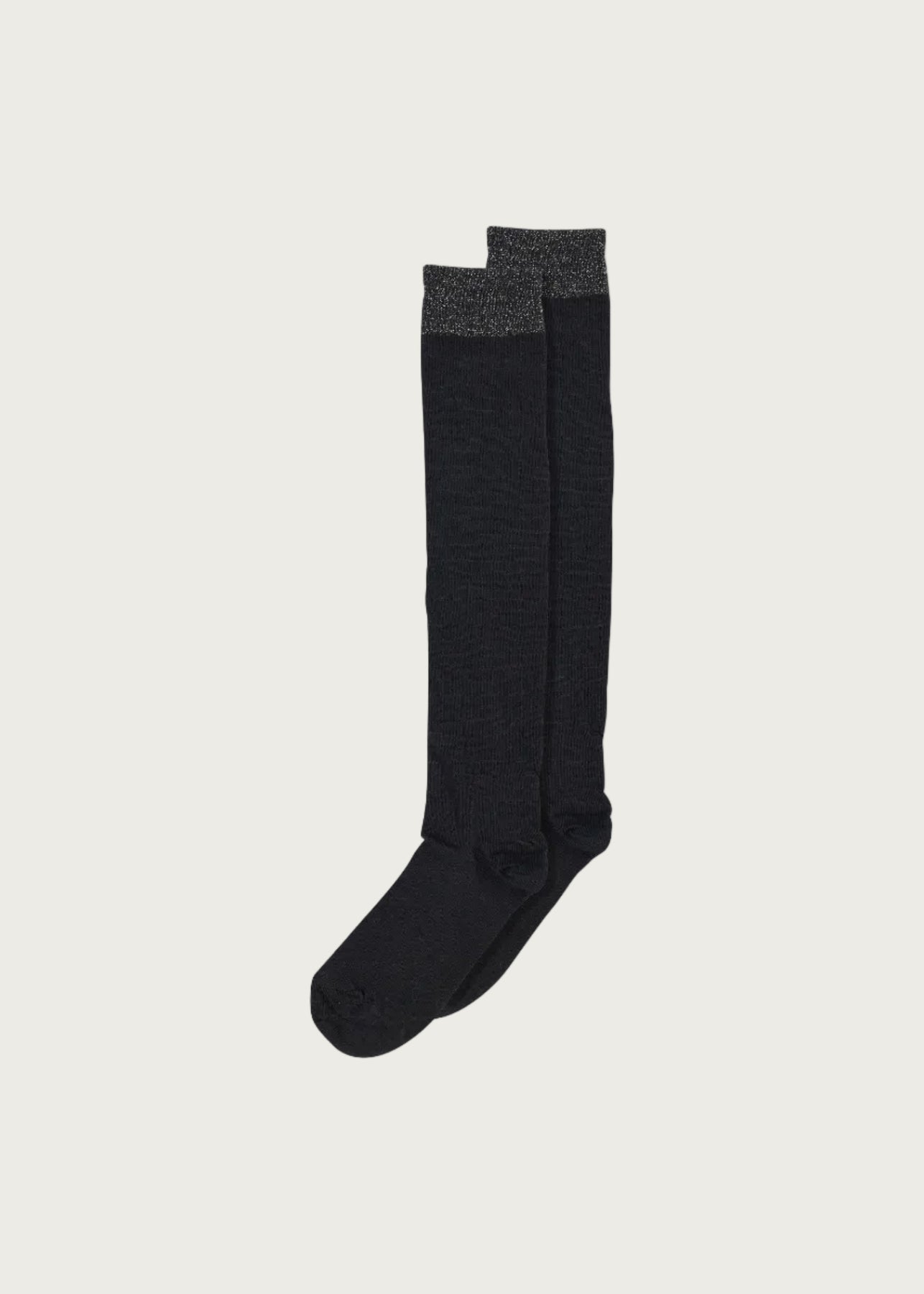 Wool/Silk Knee Socks (12-89510-0-8) - Black