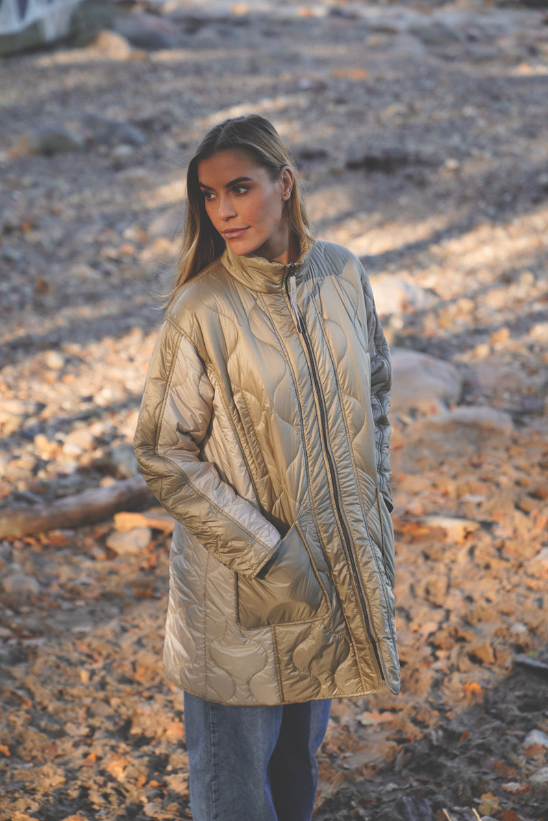 Caia Quilt Coat - Light Camel