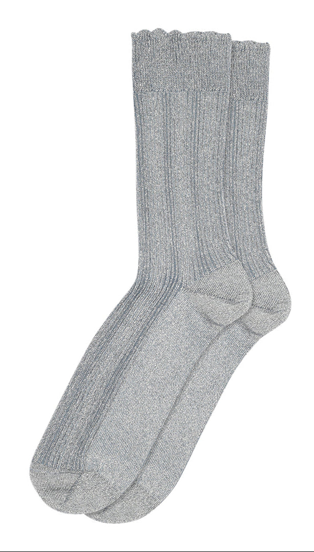 Julia Glitter Socks (12-59542-4222) - Stone Blue