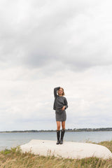 Freja Merino Knit Skirt - Iron Grey Melange