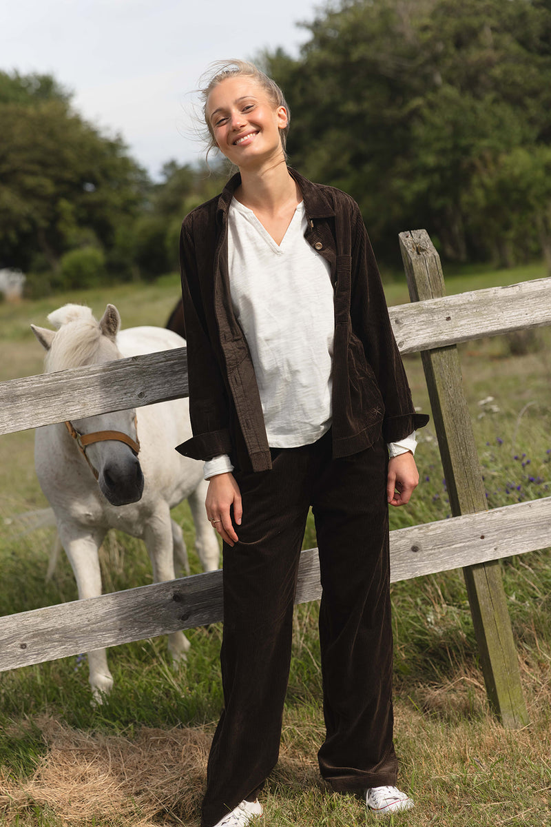 Gas Corduroy Shirt - Chocolate